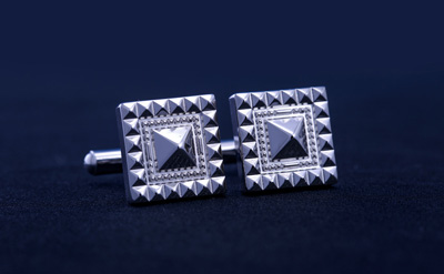 Silver Designed Square Cufflinks