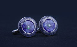 Multi Colored Round Cufflinks